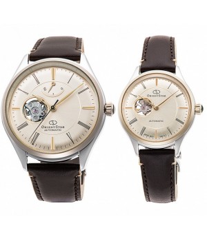 Orient Star Classic Semi Skeleton Pair RK-AT0201G RK-ND0010G