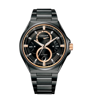 Citizen Attesa ACT Line Black Titanium ™ Series Triple CalendarMoon Phase BU0065-64E